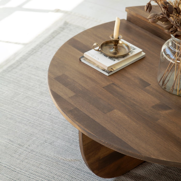 Hanah Home Podium Wood - Walnut Juego de mesa de centro